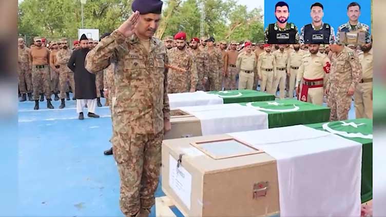 Three Pakistan Army soldiers martyred in North Waziristan laid to rest
